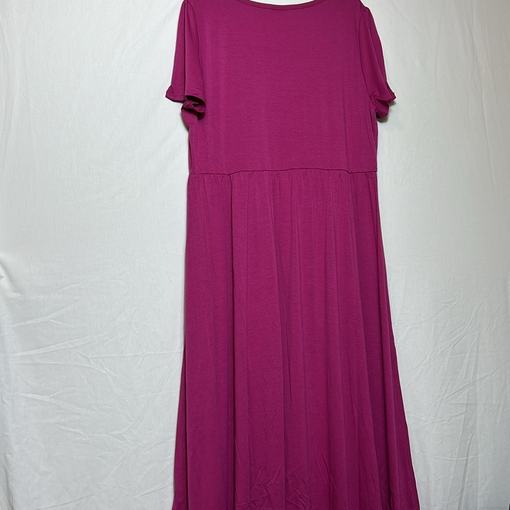 LulaRoe Riley Maxi Dress Size 3X Purple Empire Waist New - Picture 2 of 7